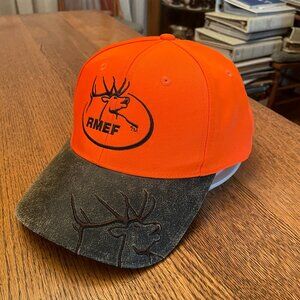 Men's Rocky Mountain Elk Federation Orange/Brown Hook and Loop Baseball Hat Cap